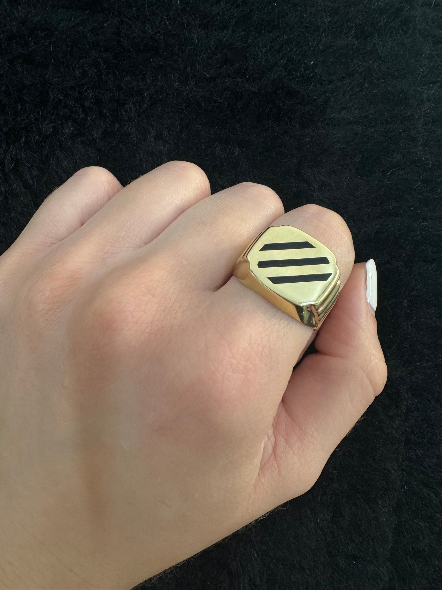 14K Square Ring