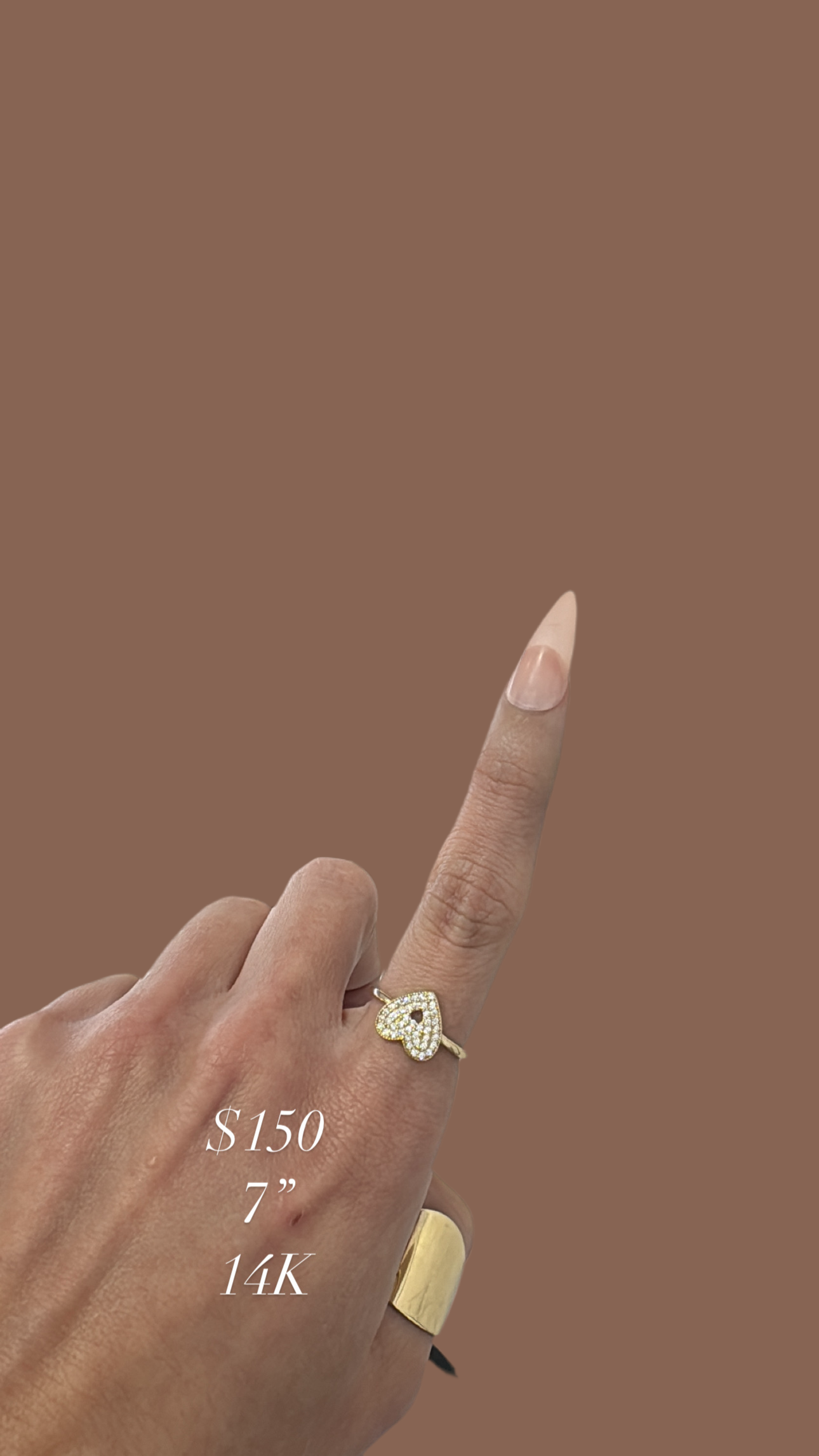 14K Heart Ring