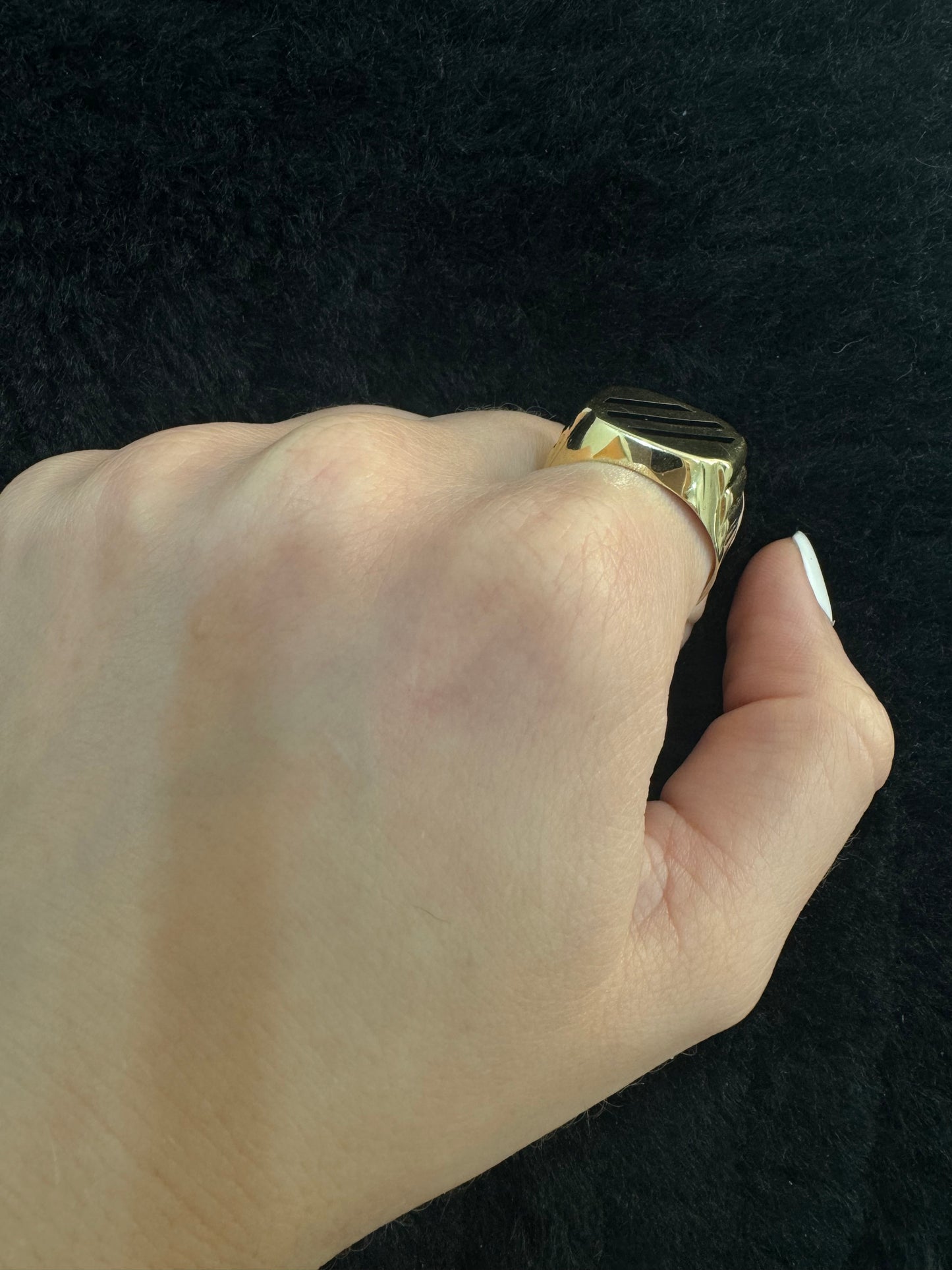 14K Square Ring