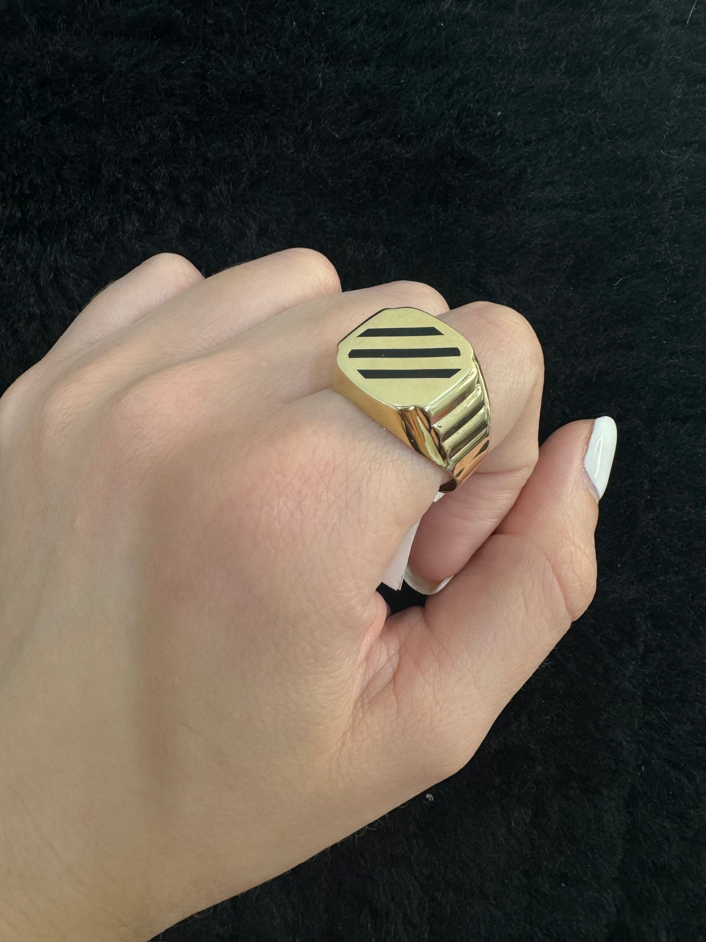 14K Square Ring