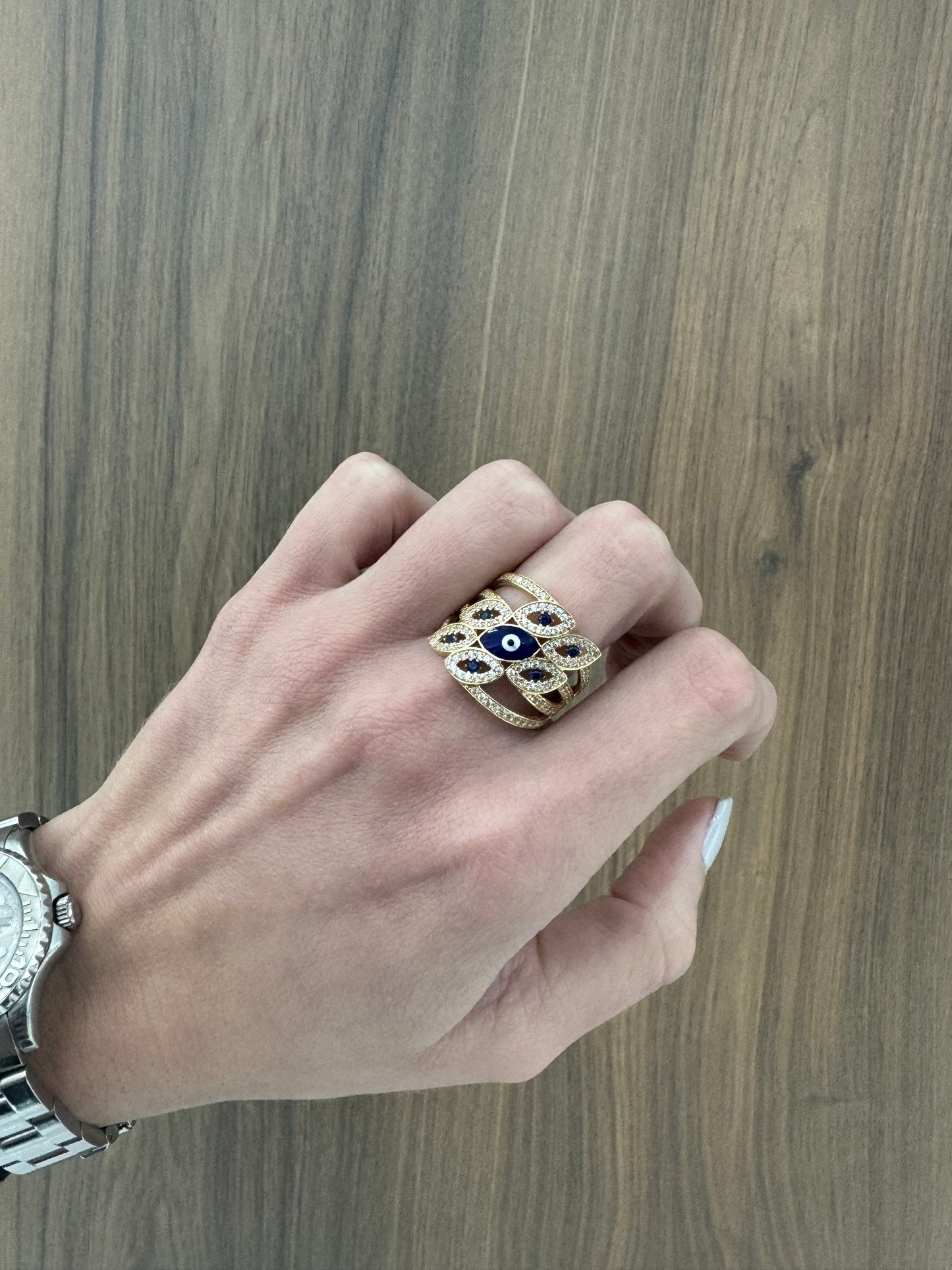 14K Evil Eye Ring