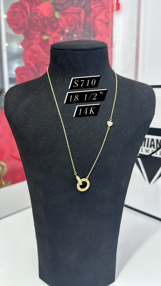 14K Circle Necklace