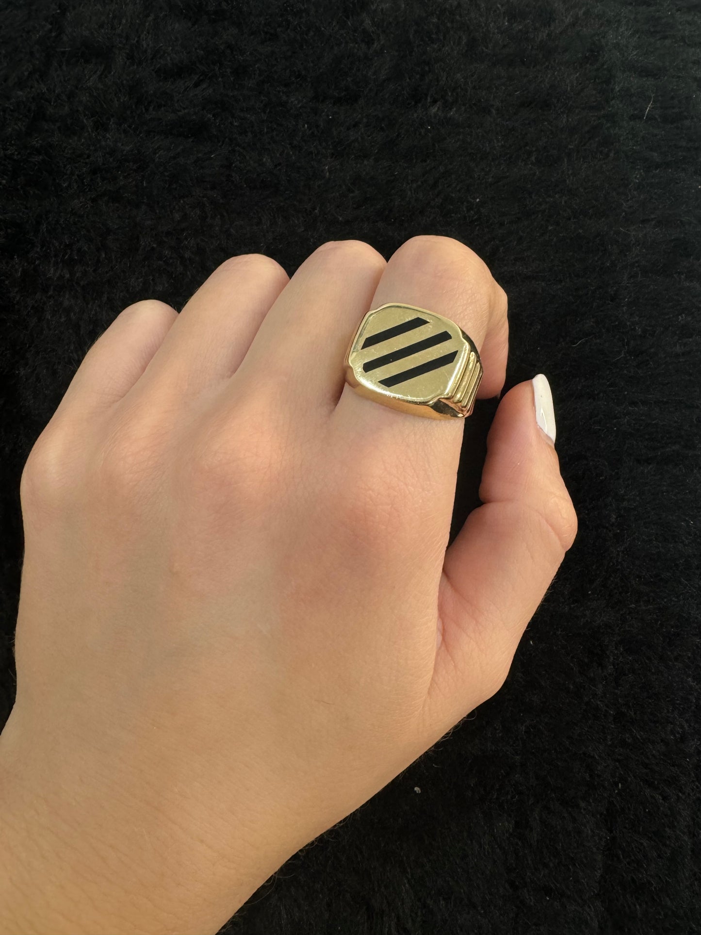 14K Square Ring