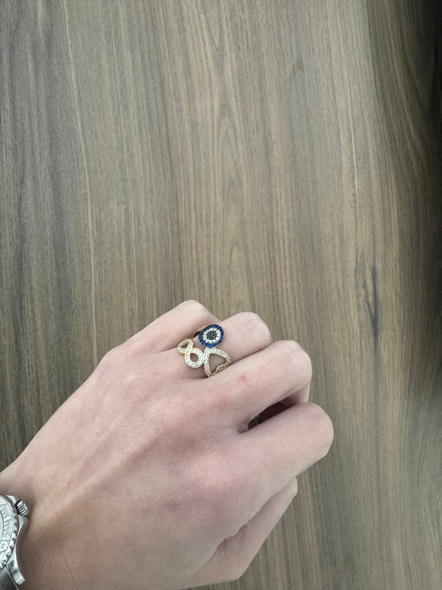 14K Evil Eye Ring