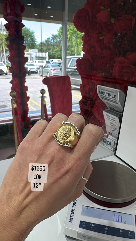 10K Lion Ring