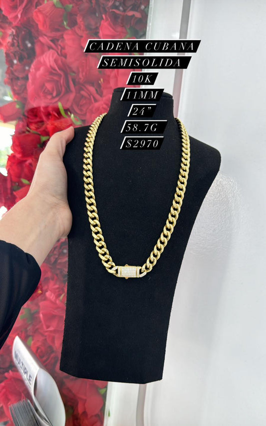 10K Semi Cuban Link Chain