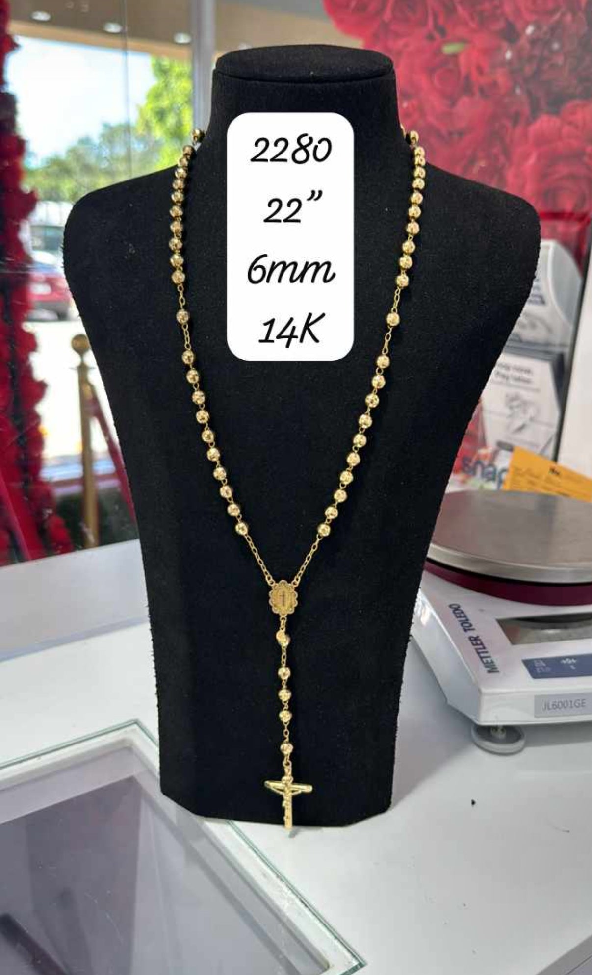 14K Rosario Necklace