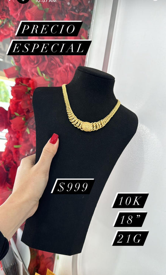 10K Medusa Necklace