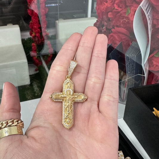 14K Cross Charm