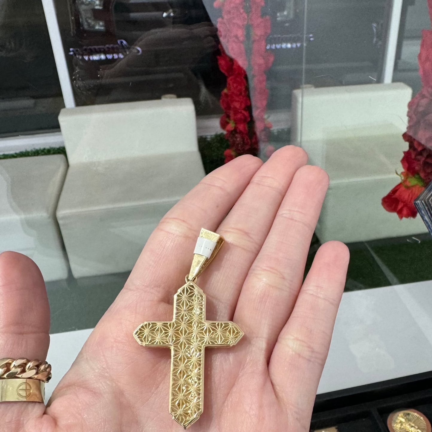 14K Cross Charm