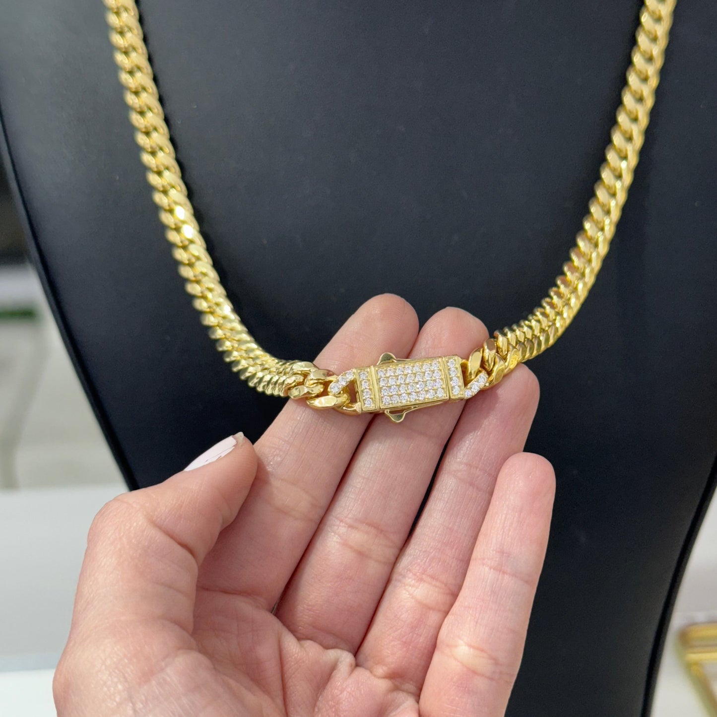 7MM Semi Cuban Link Chain