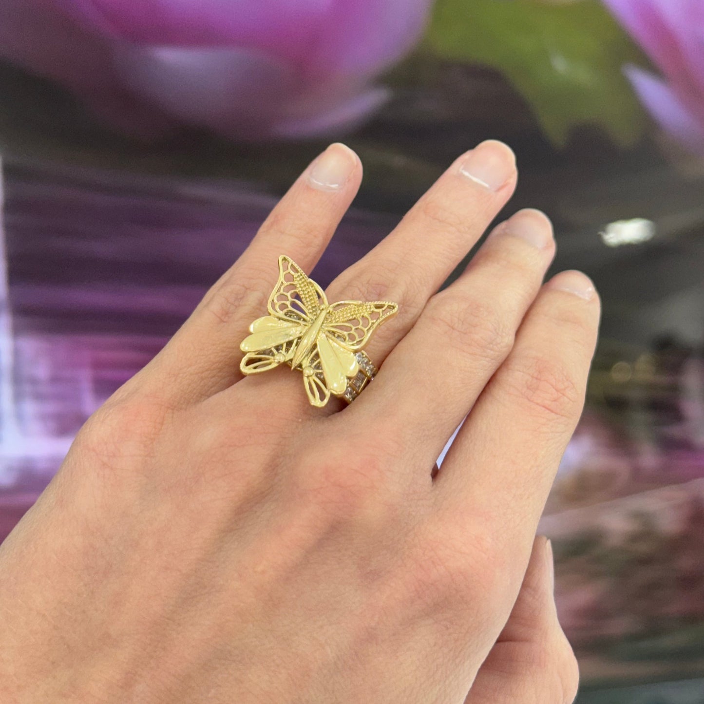 14K Butterfly Ring