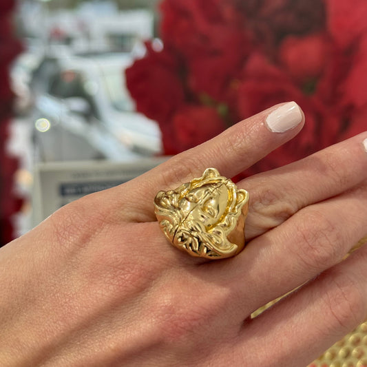 14K Medusa Ring