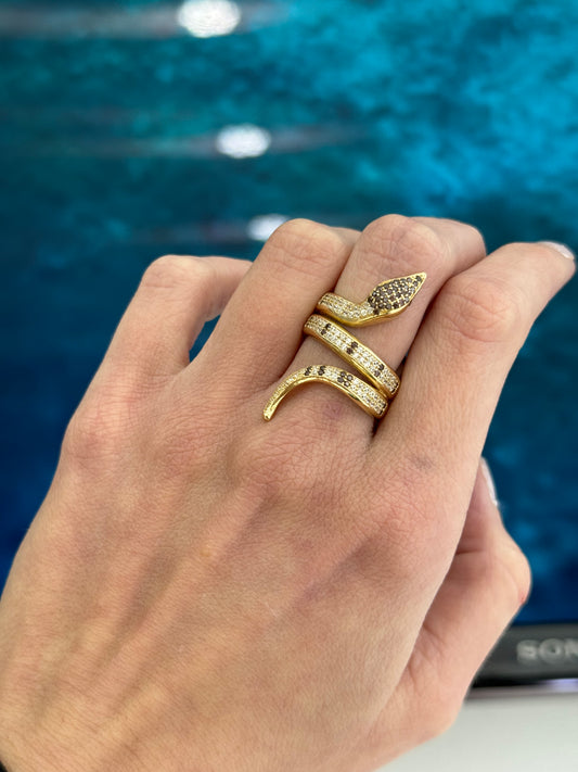 14K Snake Ring