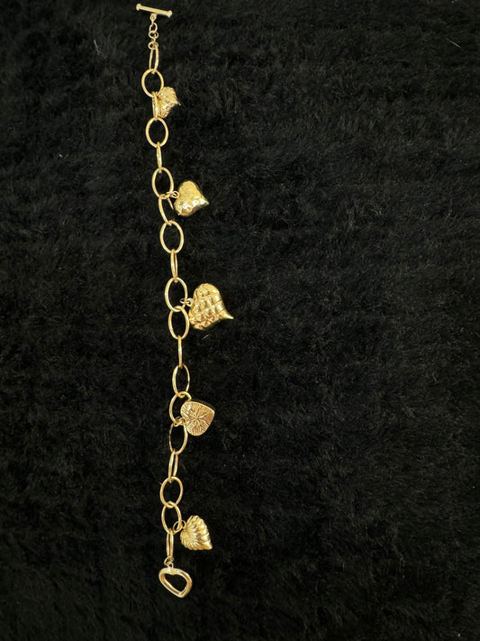 14K Heart Bracelet