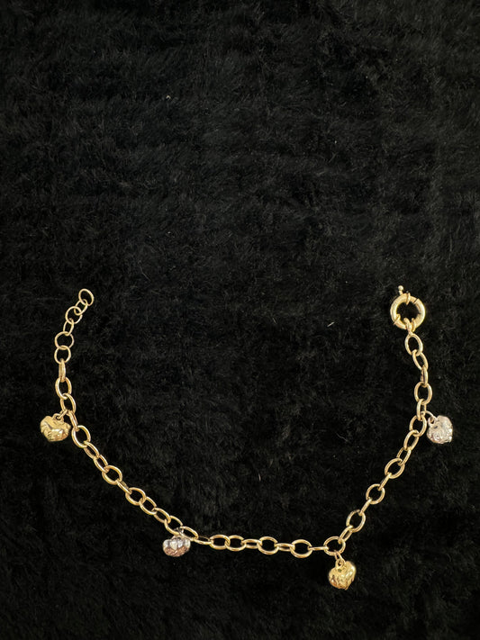 14K Heart Bracelet